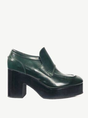 Dries Van Noten "Bottle" Leather Platform Loafers